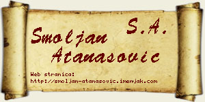 Smoljan Atanasović vizit kartica